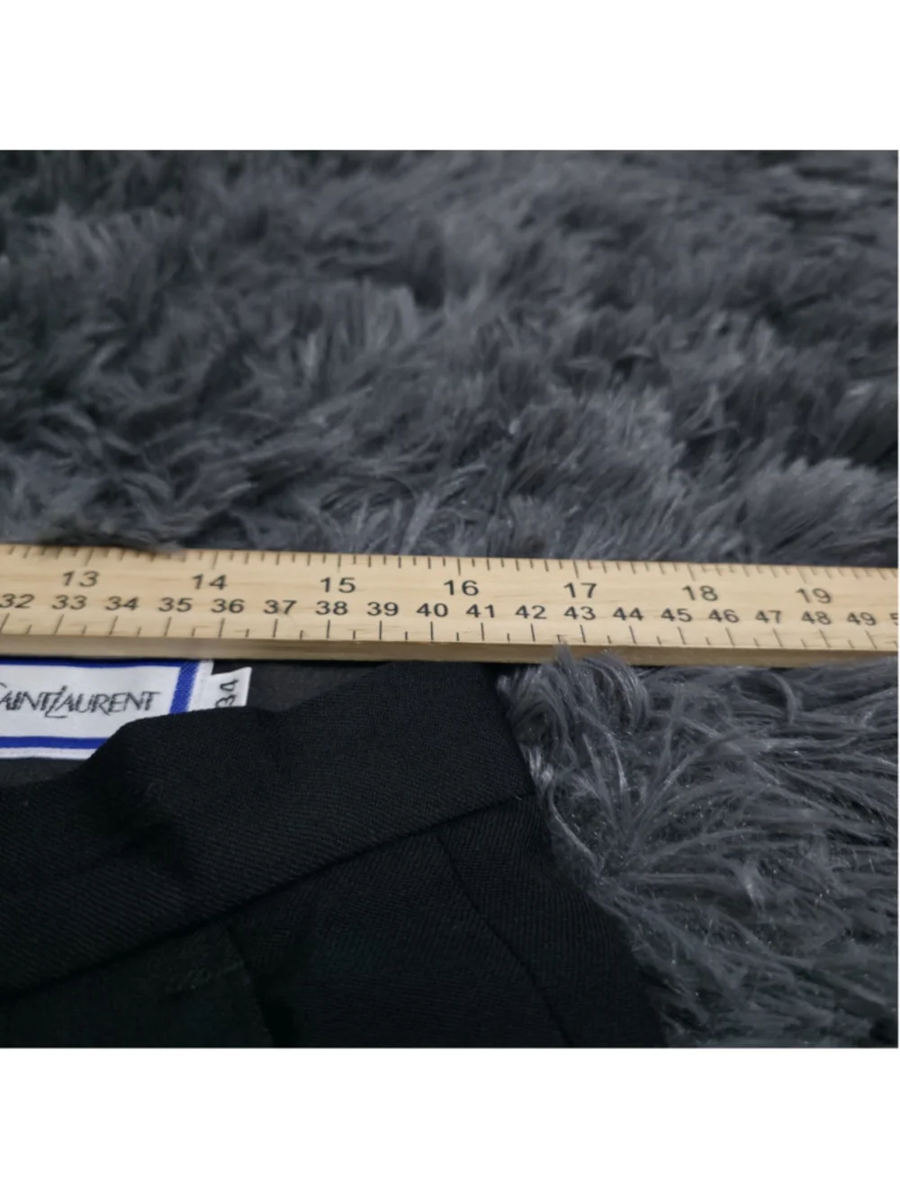 YSL Yves Saint Laurent Dress Pants Slacks Mens 34×26 Gray Wool